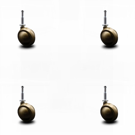 Service Caster 2 Inch Windsor Antique Metal Ball Caster - Grip Neck Stem - SCC, 4PK SCC-GN01S20-DCS-WA-4